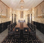 Interieur van Palais Stoclet, met op de wanden mozaïek van Klimt