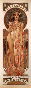 Commerciële poster voor Moët & Chandon Crémant Impéreial, 1899