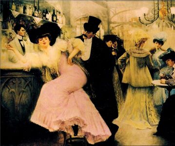 Le bar de Maxim's door Pierre-Victor Galland, 1890