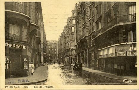 Straatbeeld Rue de Trétaigne vroeger