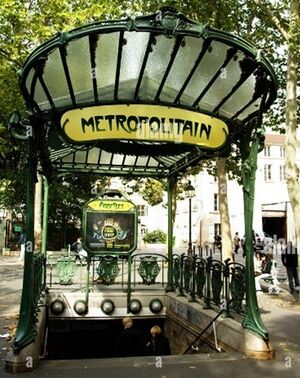 Eerste type metro entree tegenwoordig