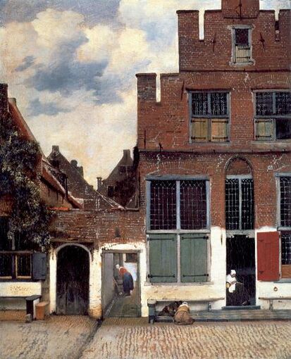 'Het Straatje' door Johannes Vermeer, 1675